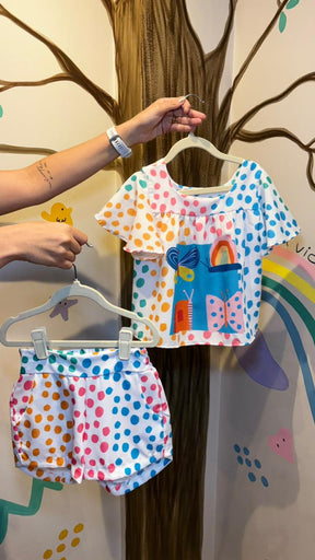 Conjunto Infantil Estampa 4 Borboletinhas | Lá Colorê