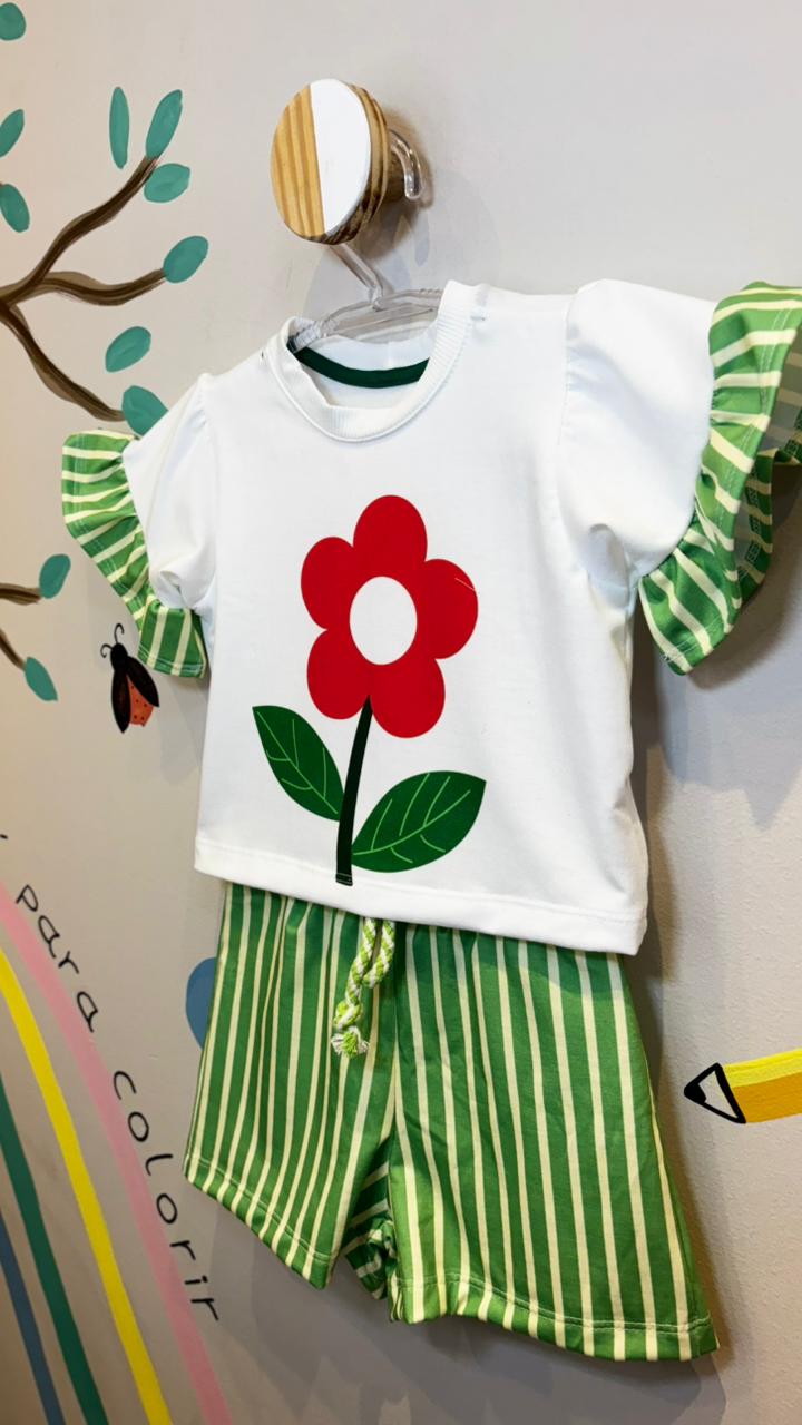 Conjunto Infantil Estampa Flower Confort | Lá Colorê