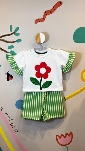 Conjunto Infantil Estampa Flower Confort | Lá Colorê