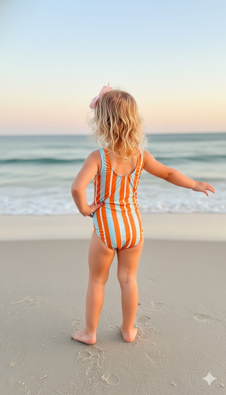 Maiô Infantil Estampa Laranjita | Lá Colorê