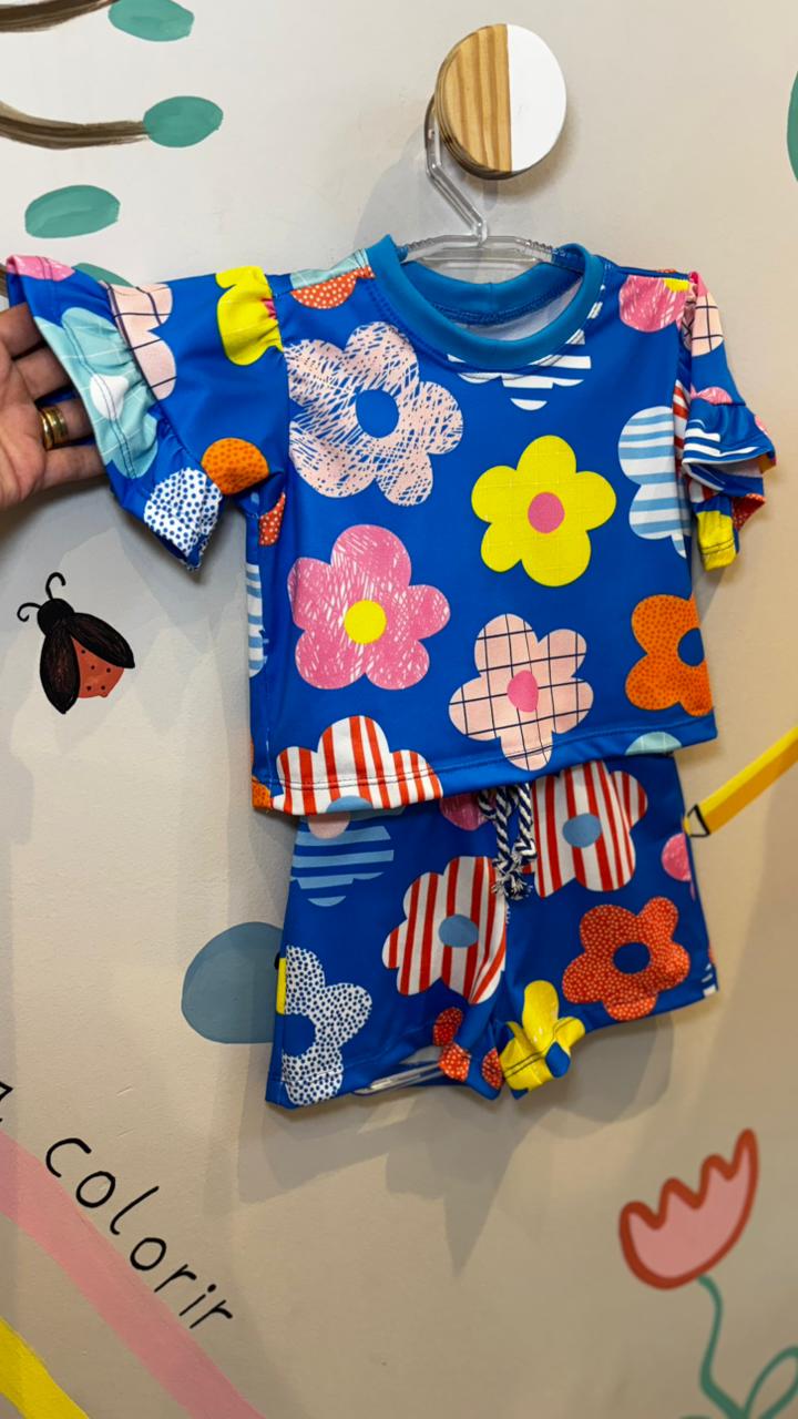 Conjunto Infantil Estampa Flowers Confort | Lá Colorê