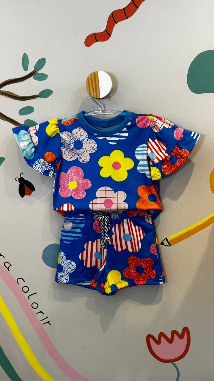 Conjunto Infantil Estampa Flowers Confort | Lá Colorê