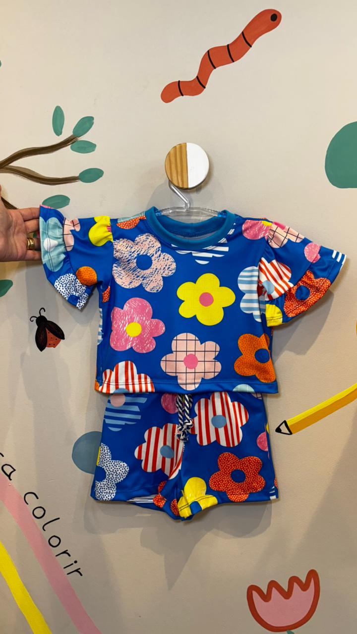 Conjunto Infantil Estampa Flowers Confort | Lá Colorê