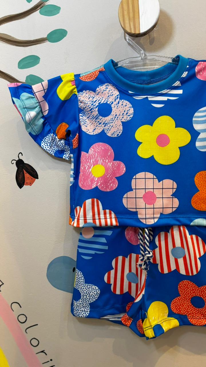 Conjunto Infantil Estampa Flowers Confort | Lá Colorê