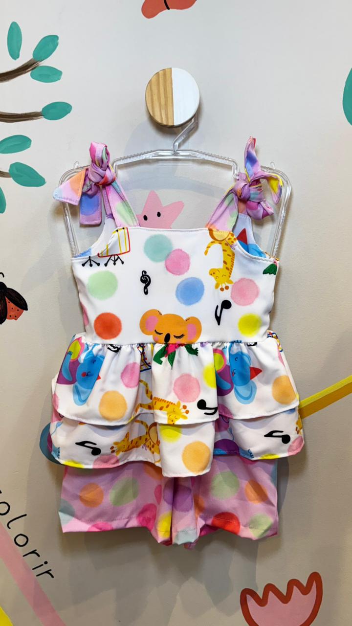 Conjunto Infantil Estampa Musical | Lá Colorê
