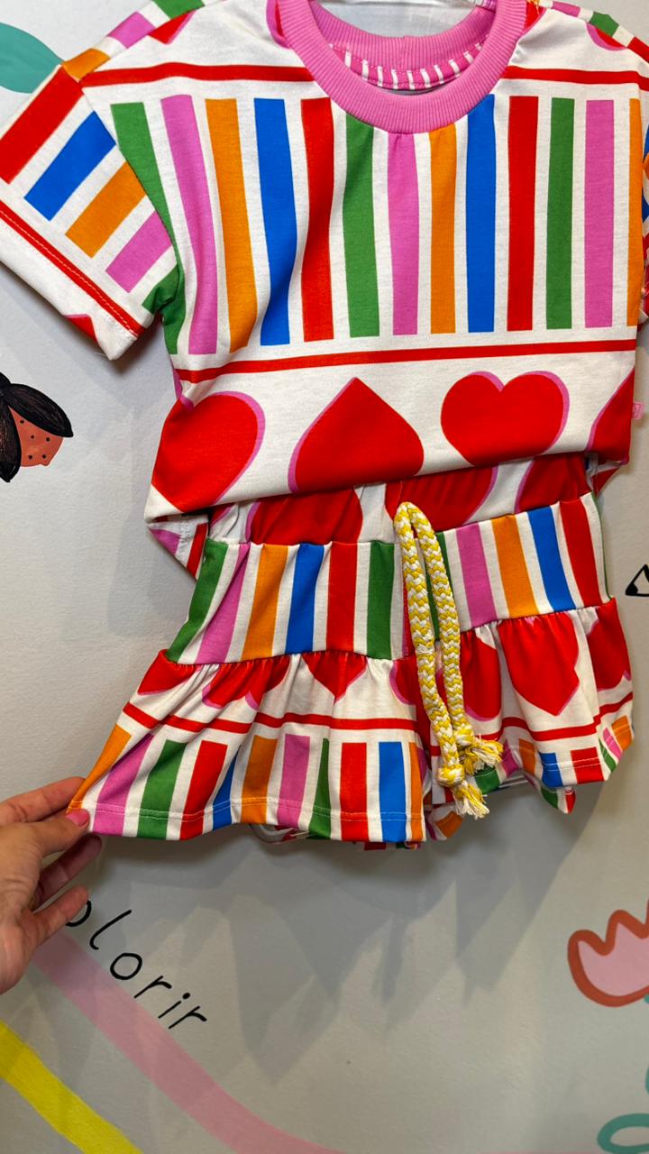 Conjunto Infantil Estampa Love Colorê | Lá Colorê