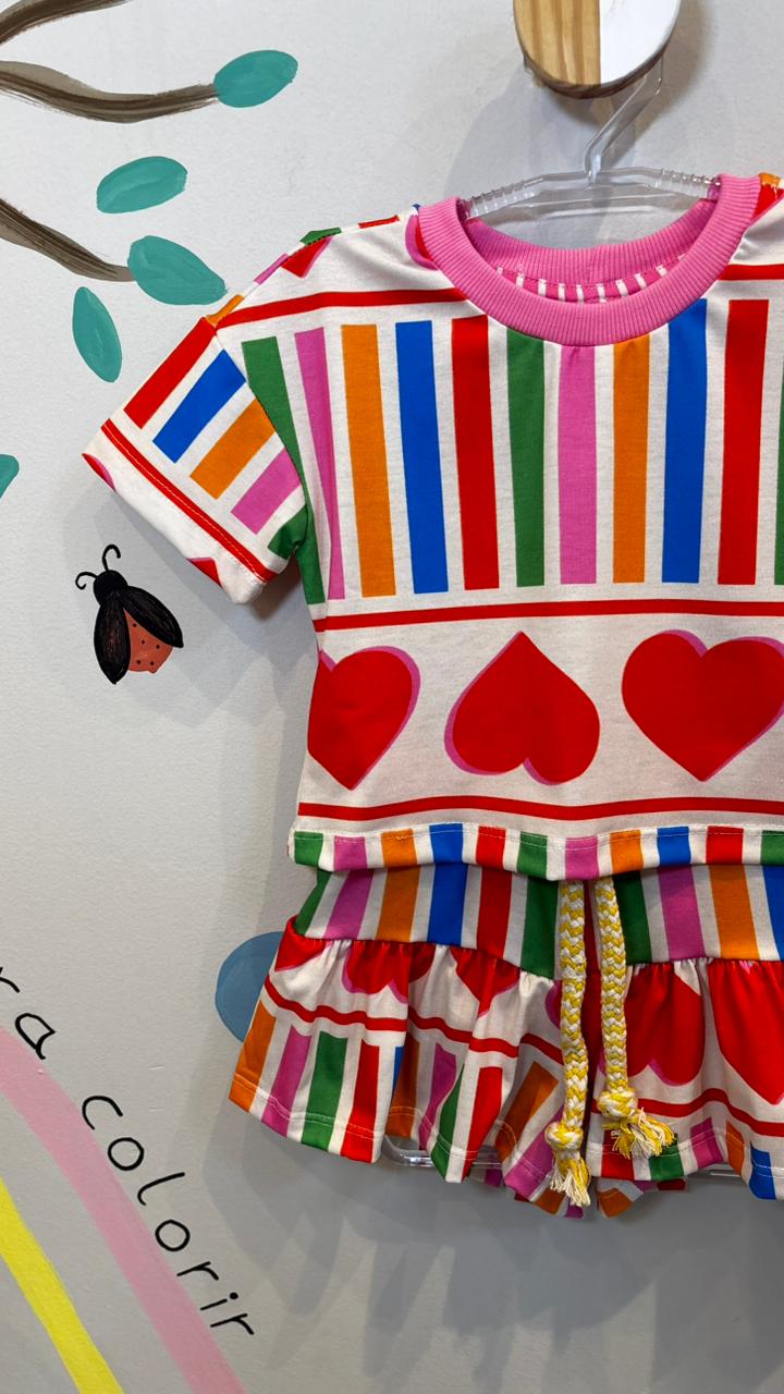 Conjunto Infantil Estampa Love Colorê | Lá Colorê