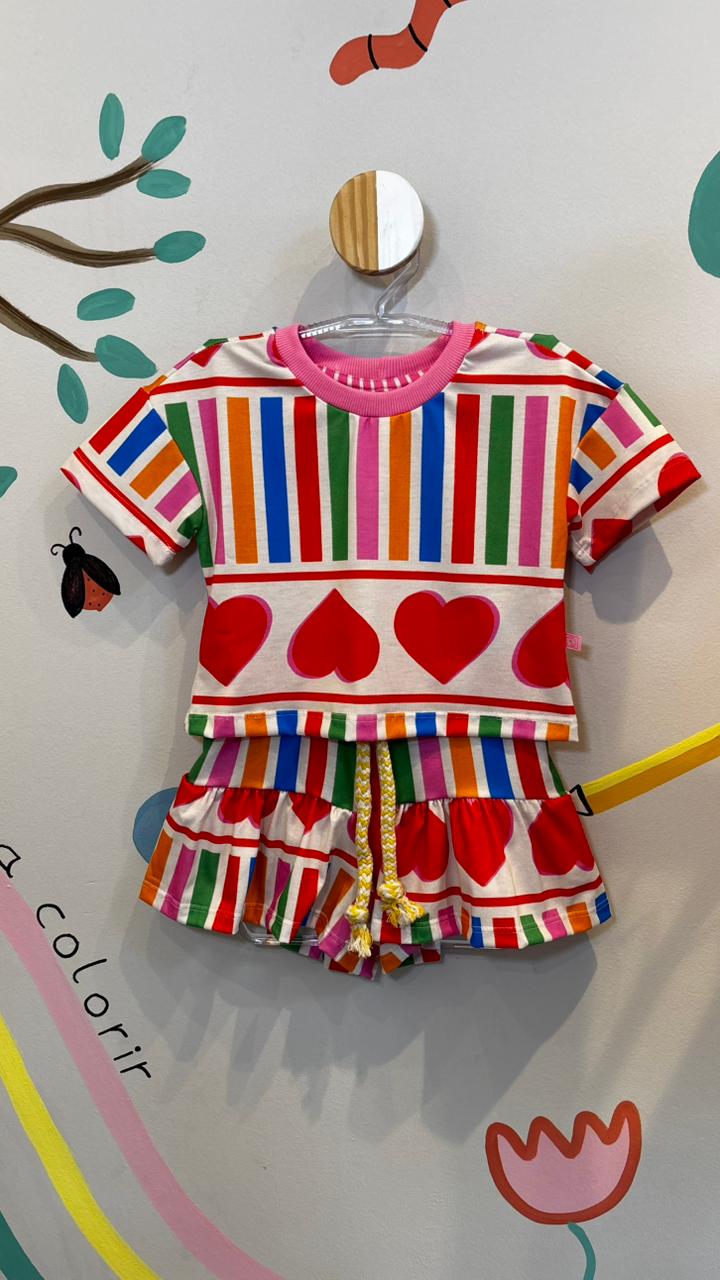 Conjunto Infantil Estampa Love Colorê | Lá Colorê