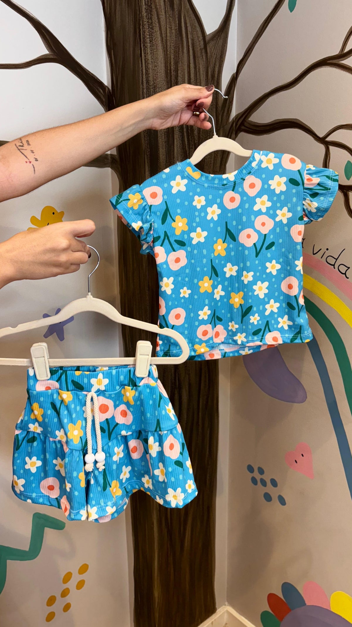 Conjunto Infantil Caneladinho de 2 à 3 anos | Lá Colorê