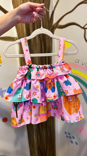 Conjunto Infantil Estampa Casinha Encantada | Lá Colorê