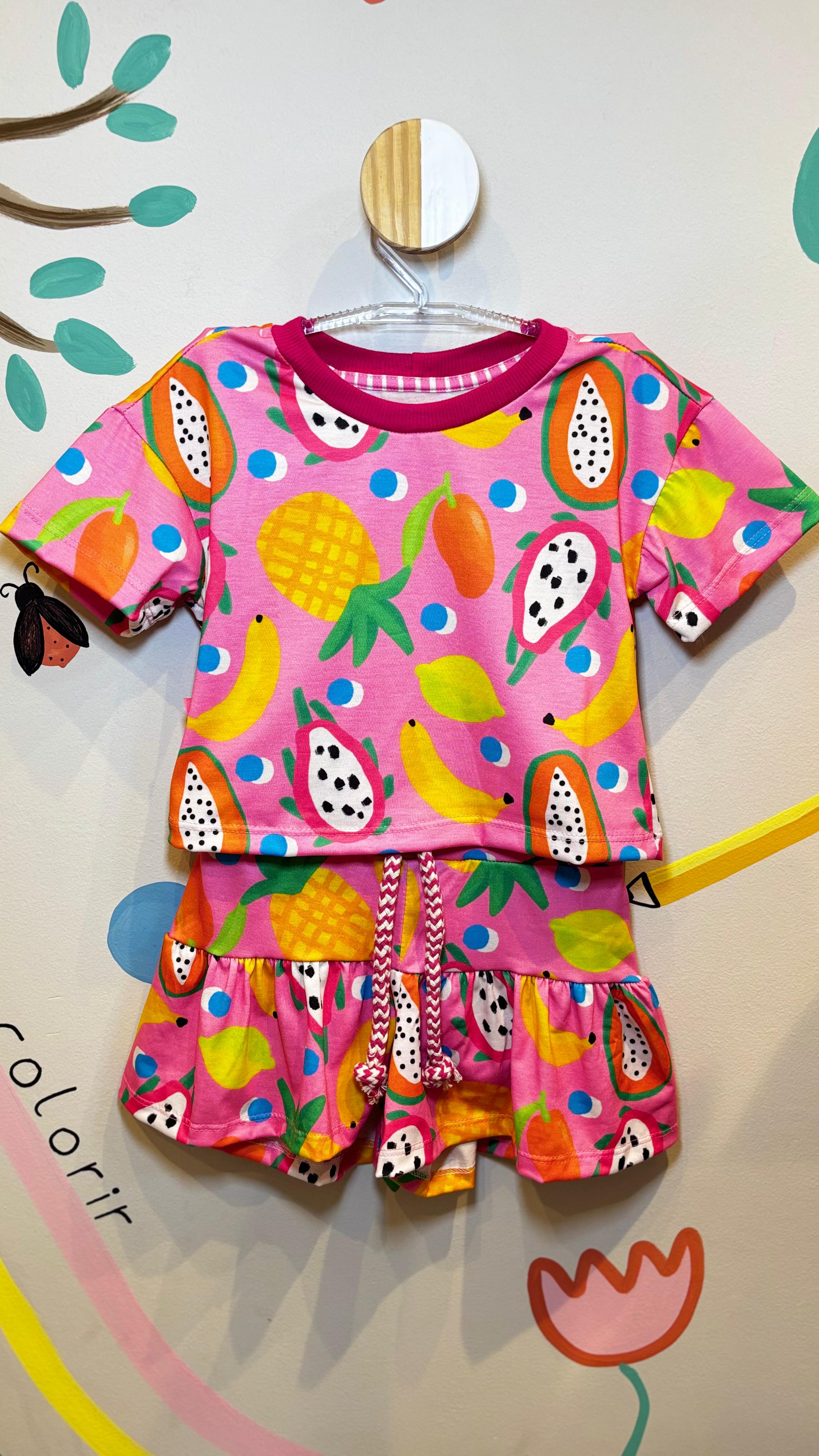 Conjunto Infantil Frutas Divertidas | Lá Colorê