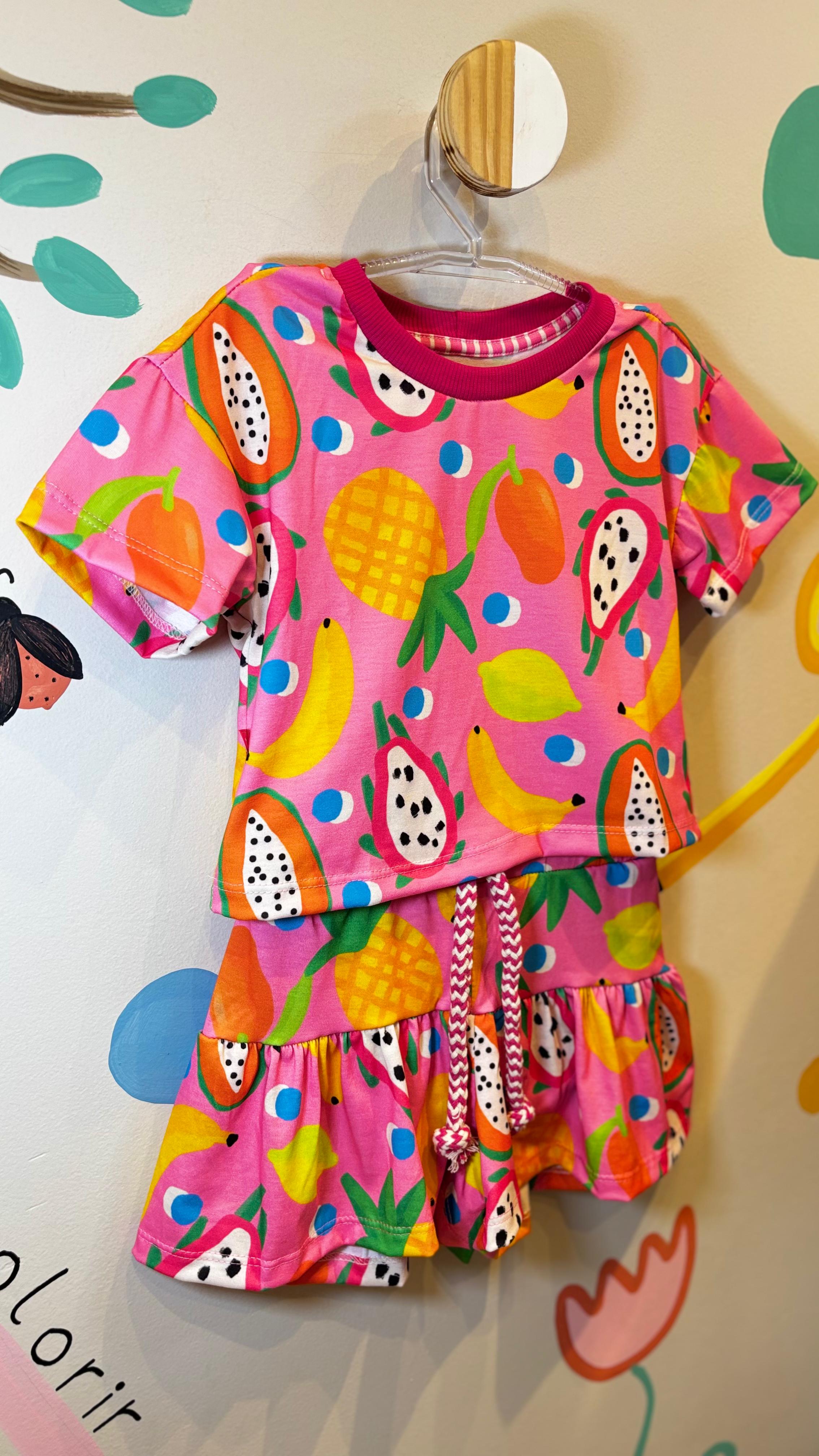 Conjunto Infantil Frutas Divertidas | Lá Colorê