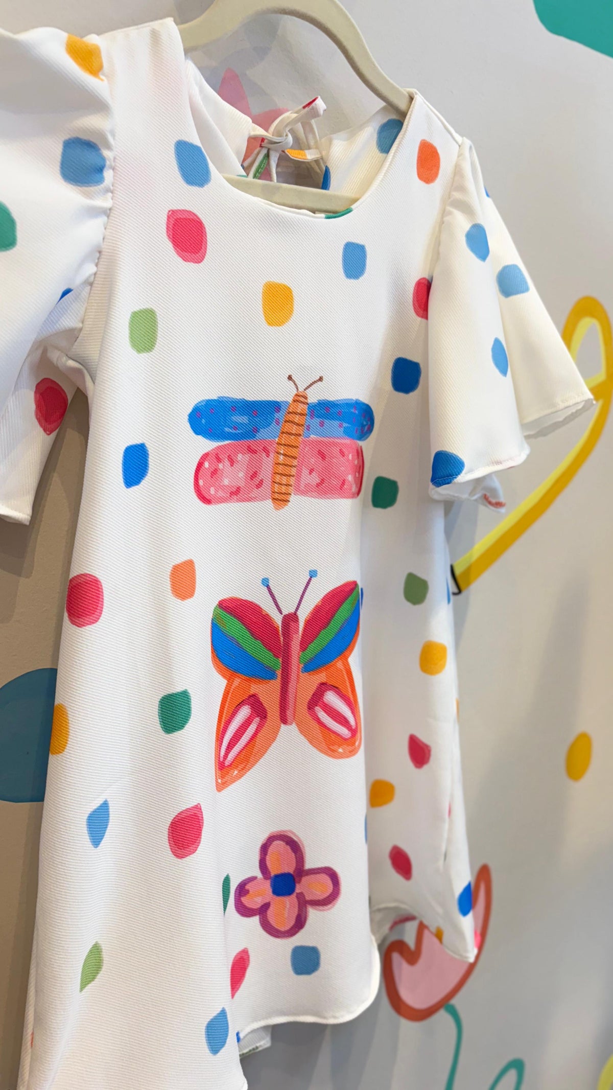 Vestido Infantil Estampa Borboletas da Primavera | Lá Colorê