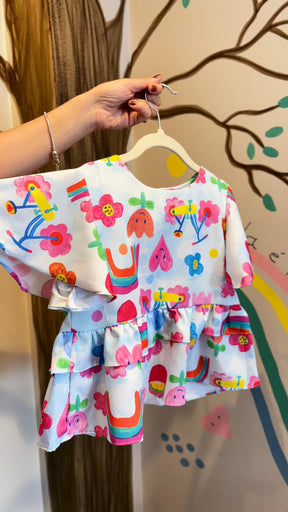 Conjunto Infantil Estampa Primavera em Festa | Lá Colorê