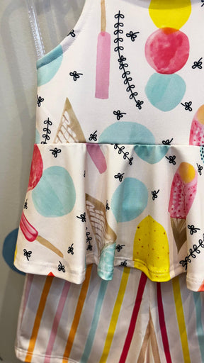 Conjunto Infantil Estampa Picolé | Lá Colorê