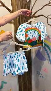 Conjunto Infantil Gotas de Arco-Íris | Lá Colorê