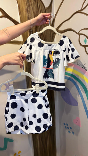 Conjunto Infantil Estampa Tucano | Lá Colorê