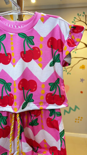 Conjunto Infantil Estampa Pequena Cereja | Lá Colorê