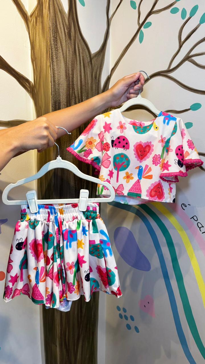 Conjunto Infantil Estampa Joaninha | Lá Colorê