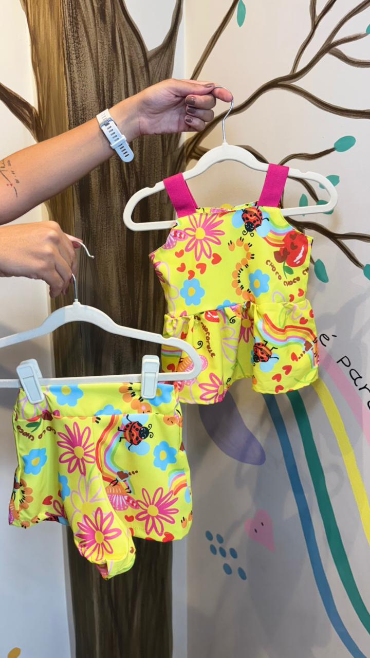 Conjunto Infantil Estampa Joaninha Alegre  | Lá Colorê