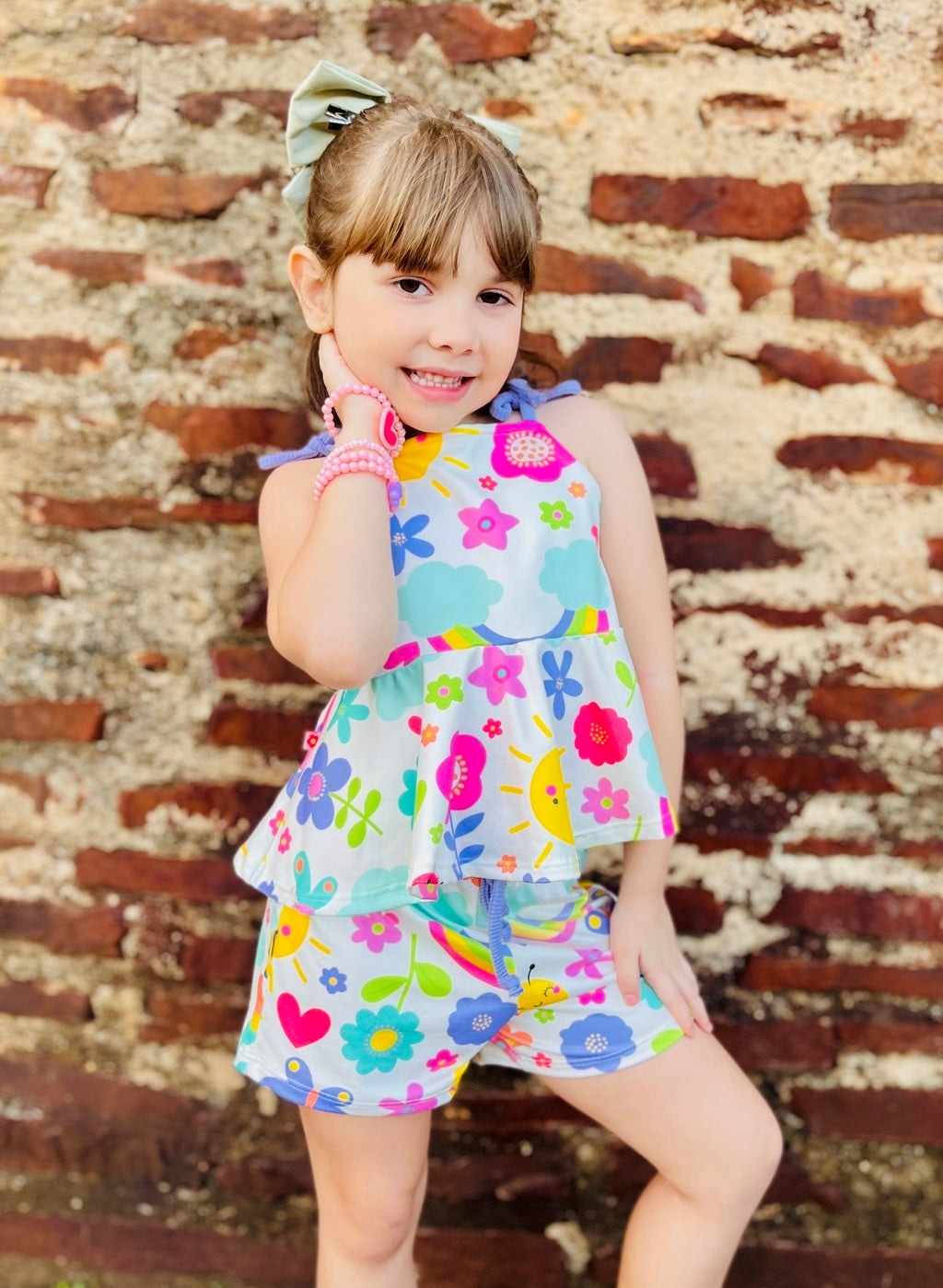 O Conjunto Infantil Estampa Céu de Primavera | Lá Colorê