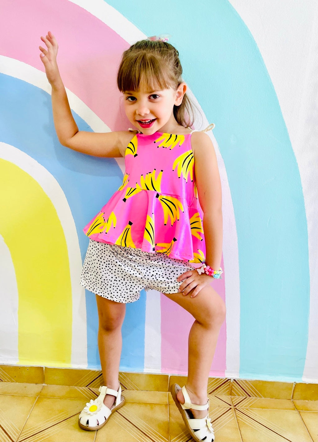 Conjunto Infantil Estampa Banana | Lá Colorê