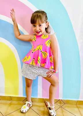 Conjunto Infantil Estampa Banana | Lá Colorê