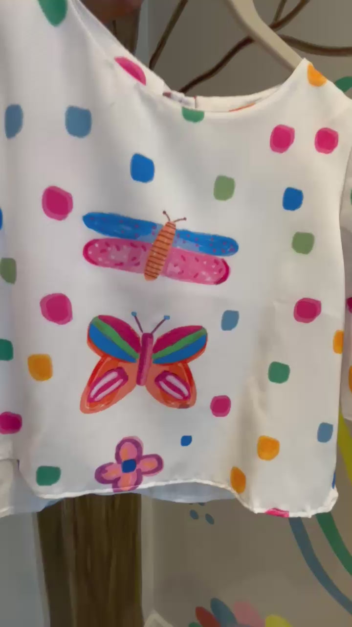 Conjunto Infantil Estampa Libélula | Lá Colorê