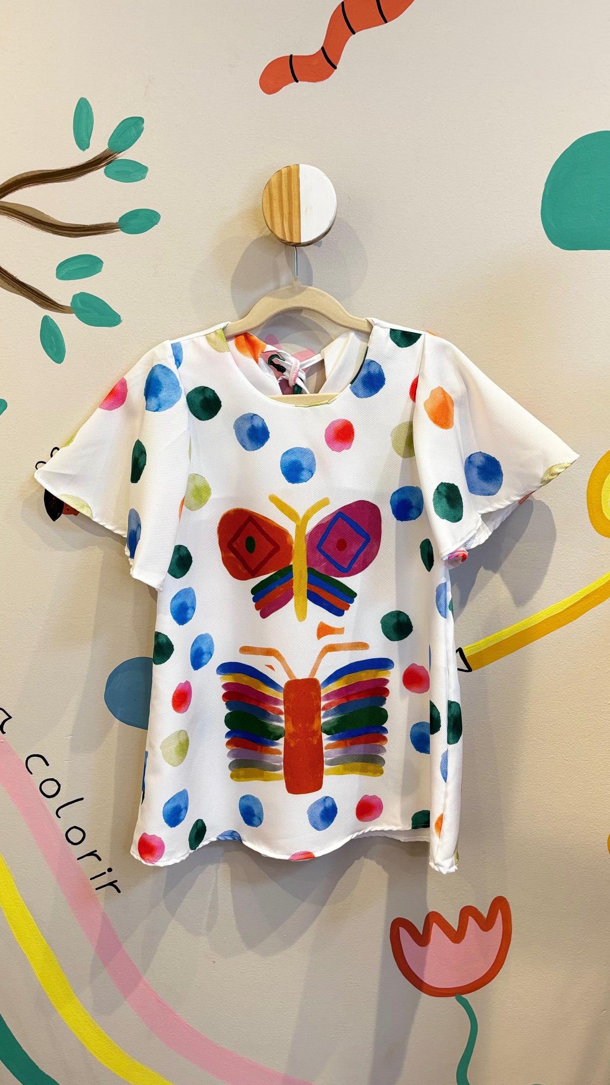 Vestido Infantil Bolinhas Libélula | Lá Colorê